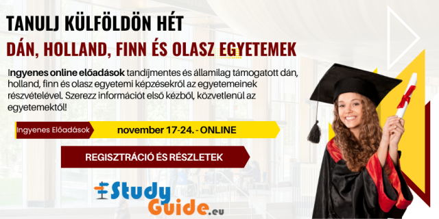 Tanulj Külföldön Hét - Dán, Holland, Finn és Olasz Egyetemek Online Előadásai